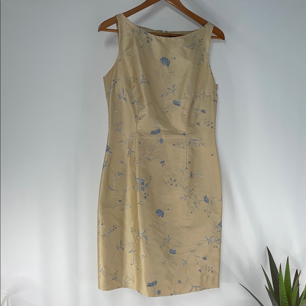 ANN TAYLOR VINTAGE SILK MIDI SHEATH DRESS FTL-11-219